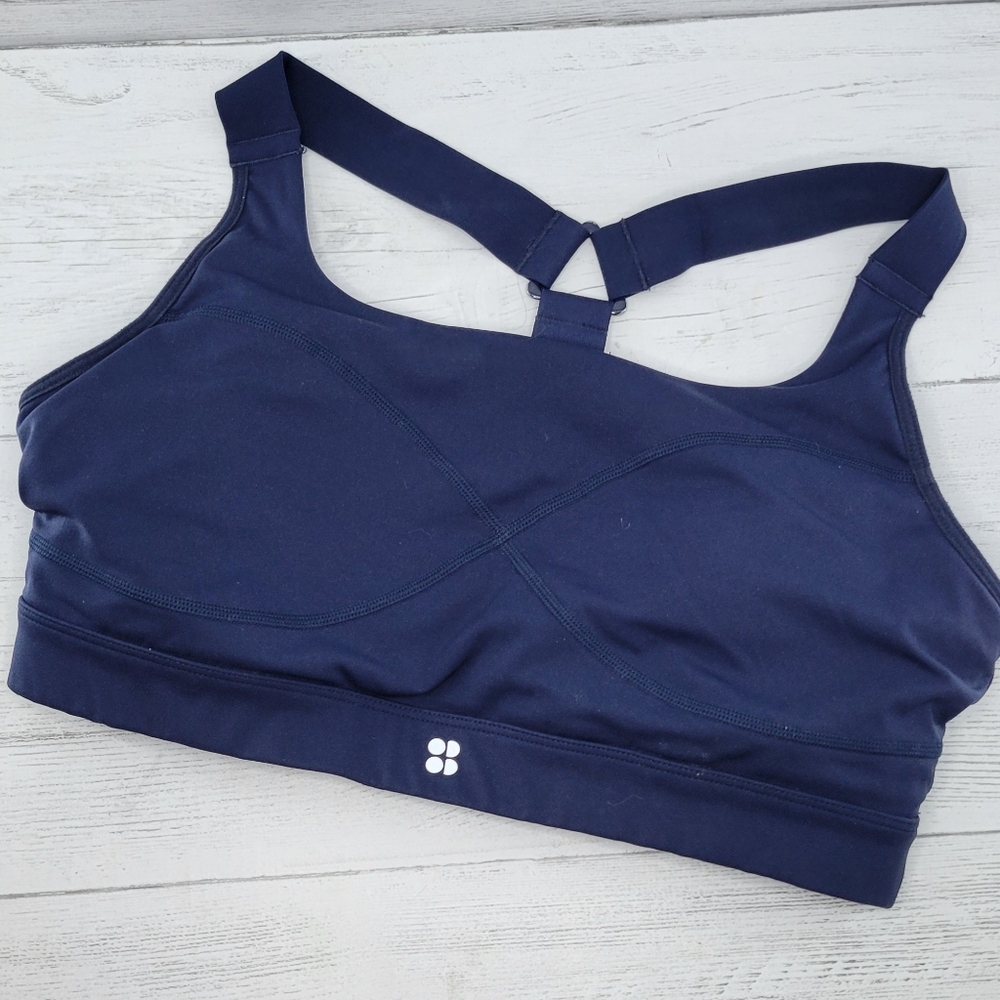 Sweaty Betty Navy Blue Medium Power Sport Bra, Large